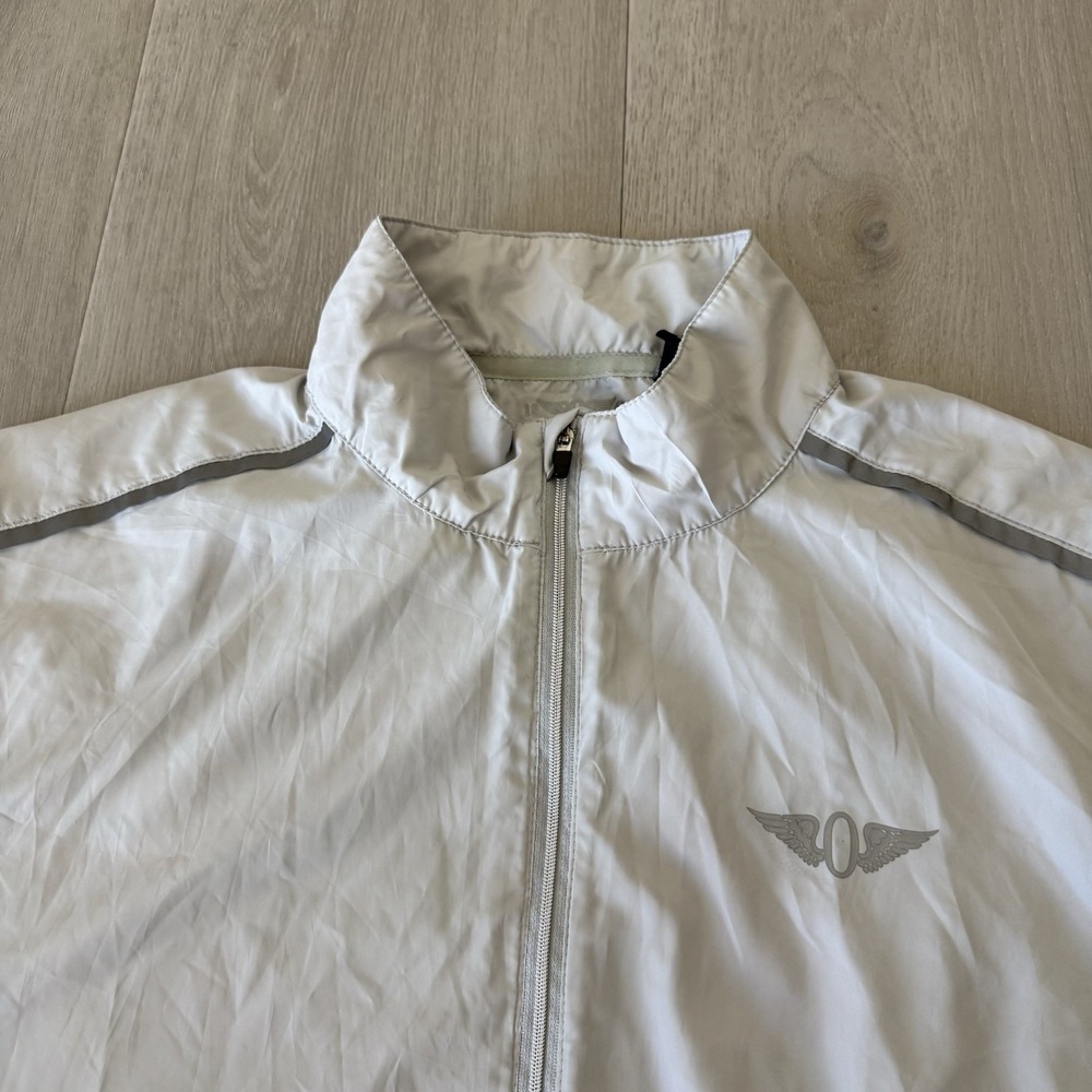 The Olympic Club Full Zip Vest Men's Size M Medium Water Resistant Light Grey